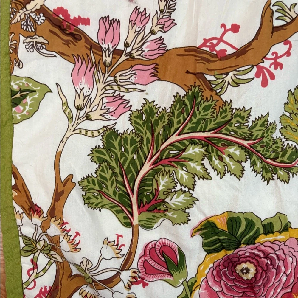 Pottery Barn Wells King  Sham Jacobean Floral Cotton 36x21”